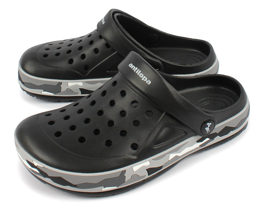 QL1503M Black Чёр 36-1,37-2,38-3,39-3,40-2,41-1 Antilopa Туфли Пляж Кроксы ЭВА, Без подклада, ЭВА Лето Муж