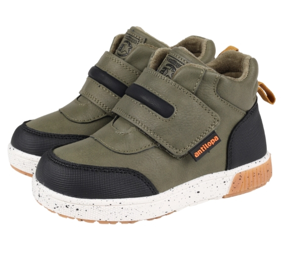 AL 17852 хаки 22-1,23-1,24-1,25-1,26-1,27-1 Antilopa Ботинки Повсед Оксфорд Иск.мат, Байка/Флис В/О Муж