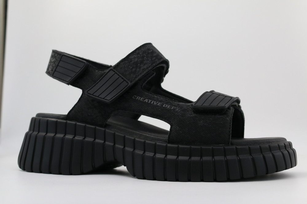 34578п-1 Чёр 36-1,37-1,38-1,39-1,40-1 Kapika Туфли Повсед Сандалии Иск.мат, Кожподклад, ЭВА/резина Лето жен