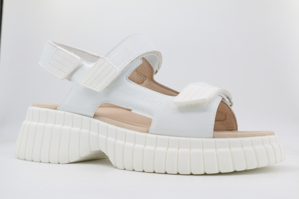 34578п-2 Бел 36-1,37-1,38-1,39-1,40-1 Kapika Туфли Повсед Сандалии Иск.мат, Кожподклад, ПУ (полиуретан) Лето жен