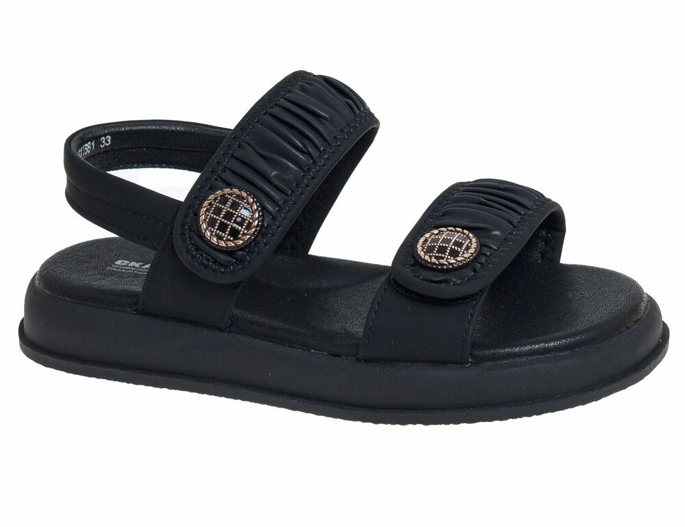 R037311681BK Чёр 33-1,34-2,35-2,36-2,37-1 Сказка Туфли Повсед Сандалии Иск.мат, Иск.кожа Лето жен