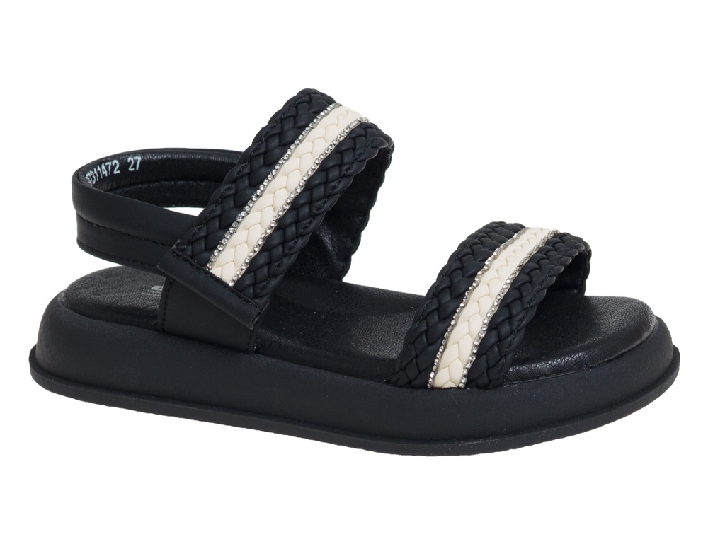 R037311472BK Чёр 27-1,28-2,29-2,30-2,31-2,32-1 Сказка Туфли Повсед Сандалии Иск.мат, Иск.кожа Лето жен