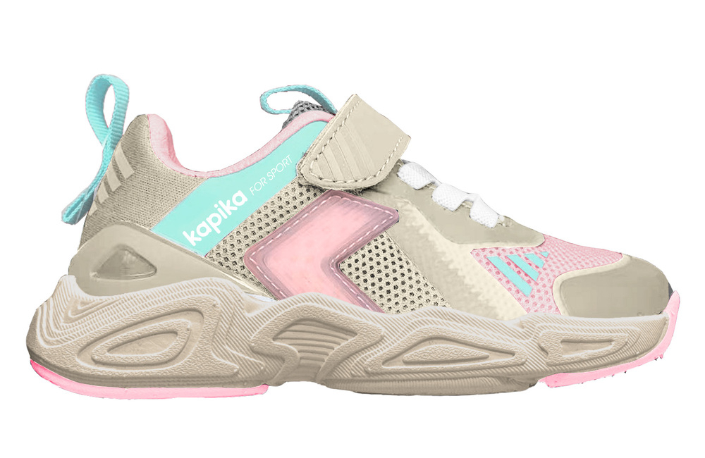 721244-2 Беж 23-1,24-1,25-1,26-1,27-1,28-1,29-1,30-1 Kapika П/ботинки Актив.отдых Кроссовки Иск.мат, Текстиль, ЭВА/ТЭП В/О жен