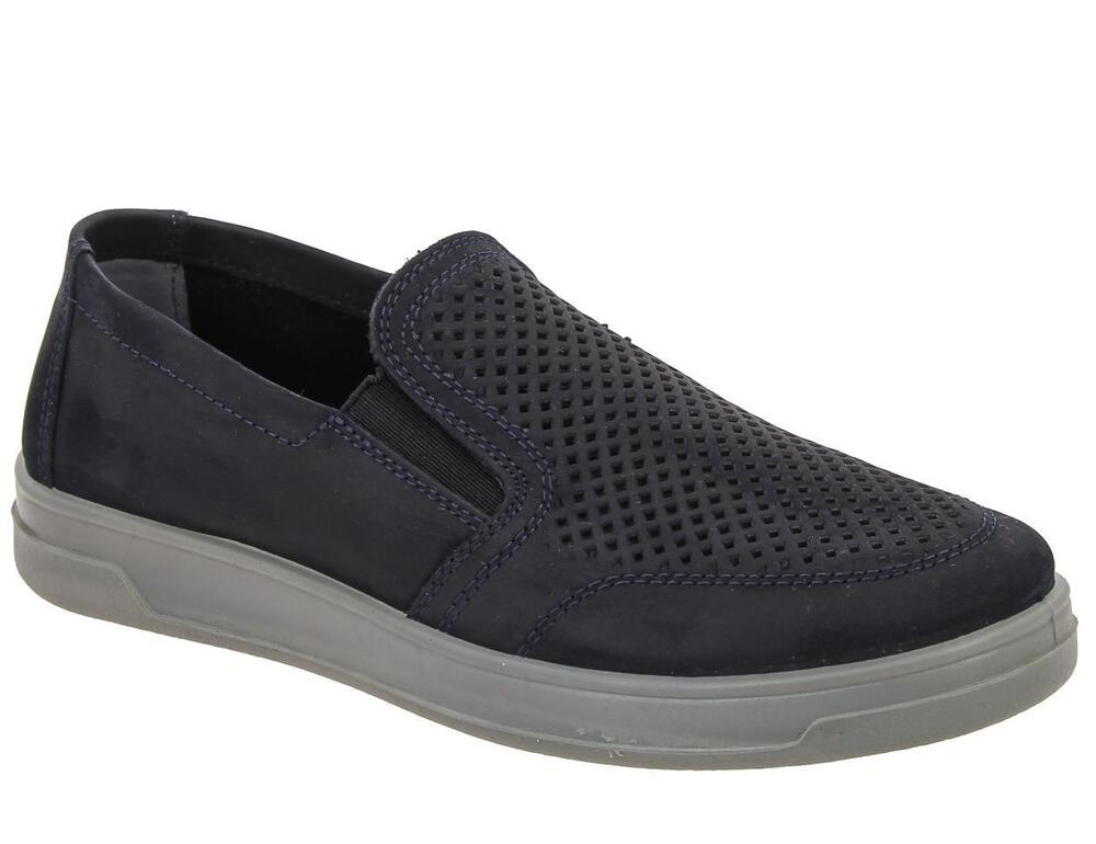 4030-14_navy 38-2,39-2,40-2 Kedberry П/ботинки Школа Слипоны Нат.кожа, Кожподклад, ПУ Лето Муж