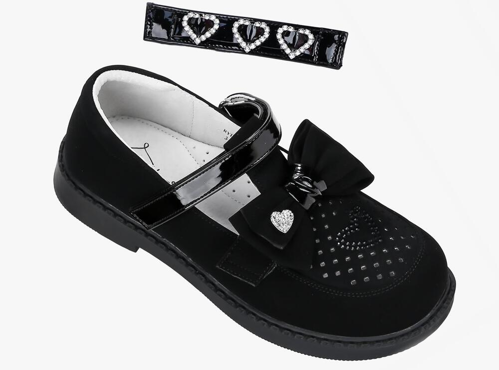 RYD_24-02_black 29-1,30-1,31-1,32-1,33-1,34-1 Kedberry Туфли Школа T-STRAP Иск.мат, Кожподклад, ТЭП Лето жен