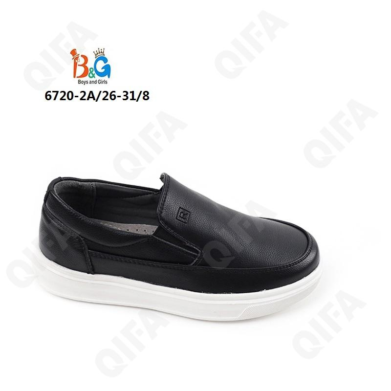 RC51_6720-2A Чёр 26-1,27-1,28-2,29-2,30-1,31-1 Boys and Girls П/ботинки Школа Слипоны Иск.мат, Иск.кожа, ЭВА (EVA-Этиленвинилацетат) В/О Муж