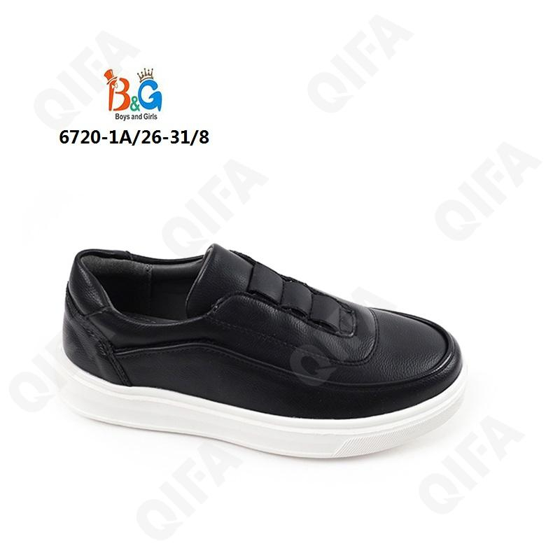 RC51_6720-1A Чёр 26-1,27-1,28-2,29-2,30-1,31-1 Boys and Girls П/ботинки Школа Слипоны Иск.мат, Иск.кожа, ЭВА (EVA-Этиленвинилацетат) В/О Муж