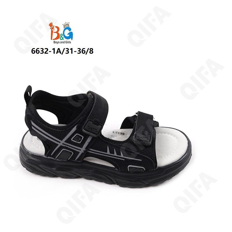 RC51_6632-1A Чёр 31-1,32-1,33-2,34-2,35-1,36-1 Boys and Girls Туфли Актив.отдых Сандалии Иск.мат, Текстиль, ЭВА (EVA-Этиленвинилацетат) Лето Муж