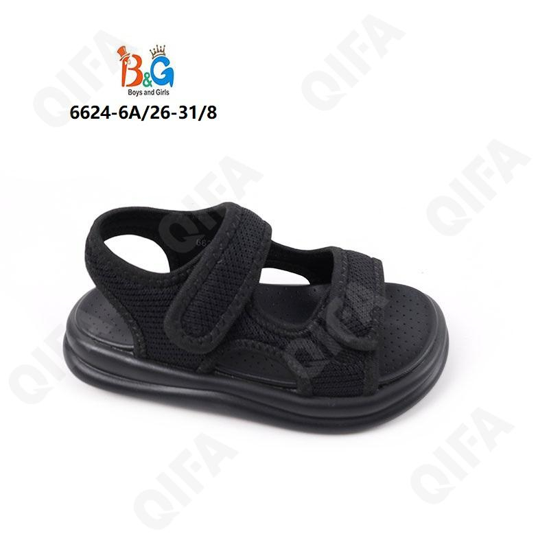 RC51_6624-6A Чёр 26-1,27-1,28-2,29-2,30-1,31-1 Boys and Girls Туфли Актив.отдых Сандалии Текстиль, Текстиль, ЭВА (EVA-Этиленвинилацетат) Лето Муж