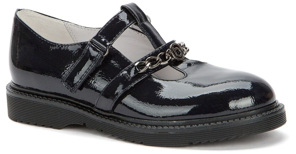 928304/02-03 Т.син 33-1,34-1,35-2,36-2,37-1,38-1 Betsy Туфли Школа T-STRAP Иск.мат, Кожподклад, ТП.резина Лето жен