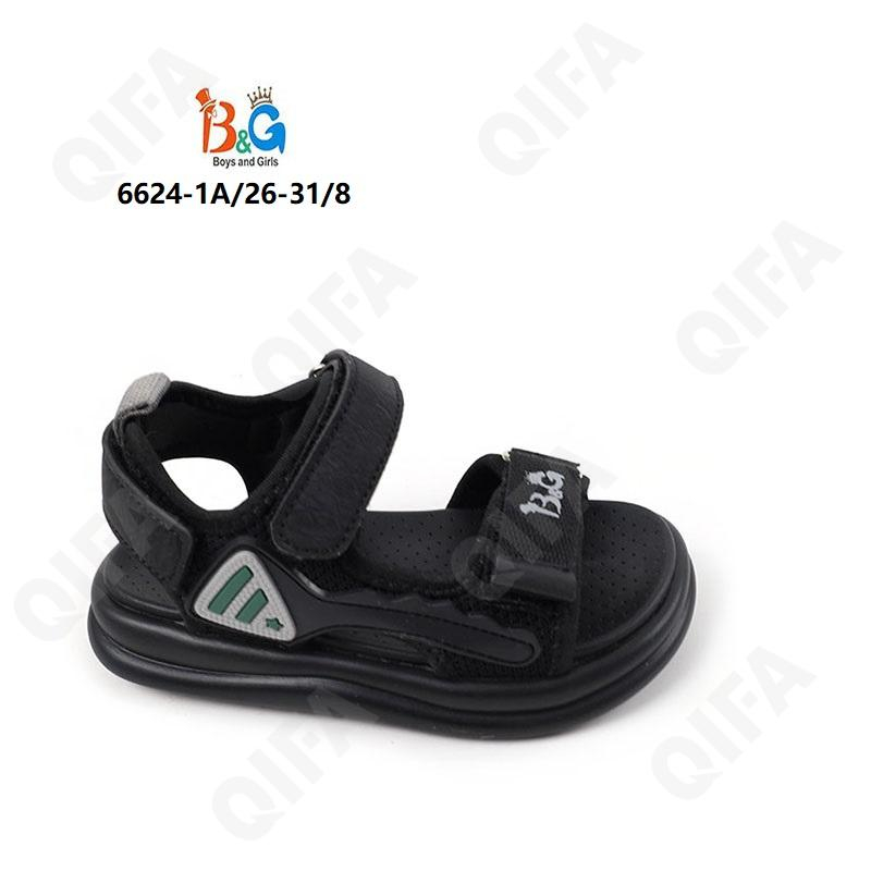 RC51_6624-1A Чёр 26-1,27-1,28-2,29-2,30-1,31-1 Boys and Girls Туфли Актив.отдых Сандалии Иск.мат, Текстиль, ЭВА (EVA-Этиленвинилацетат) Лето Муж