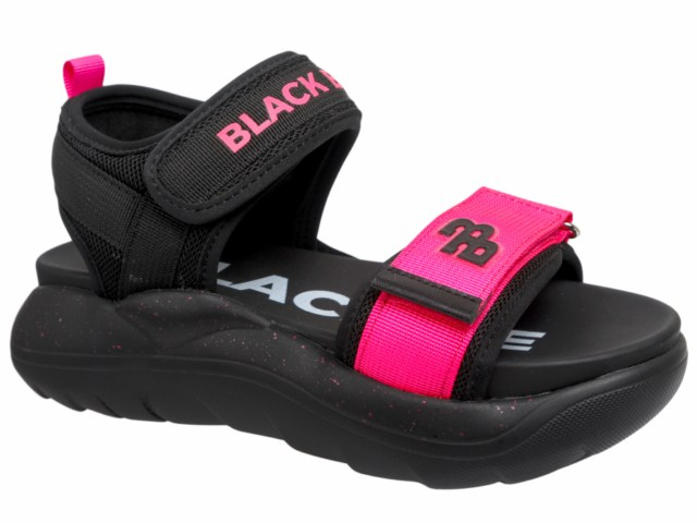 233-500C Чёрный / фуксия 35-2,36-2,37-2,38-2,39-2 Indigo kids Туфли Повсед Сандалии Текстиль, Текстиль, ПУ Лето жен