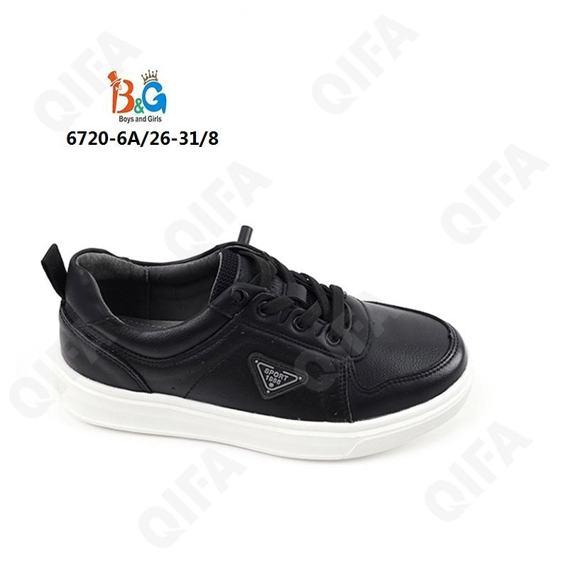 RC51_6720-6A Чёр 26-1,27-1,28-2,29-2,30-1,31-1 Boys and Girls П/ботинки Школа Оксфорд Иск.мат, Иск.кожа, ЭВА (EVA-Этиленвинилацетат) В/О Муж