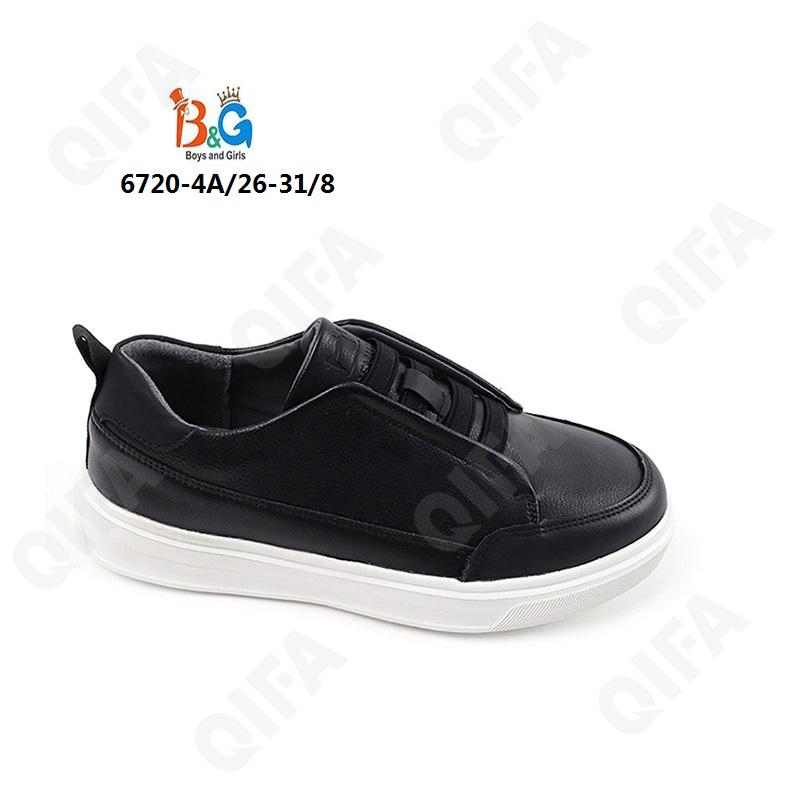 RC51_6720-4A Чёр 26-1,27-1,28-2,29-2,30-1,31-1 Boys and Girls П/ботинки Школа Слипоны Иск.мат, Иск.кожа, ЭВА (EVA-Этиленвинилацетат) В/О Муж