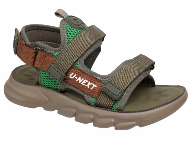 22-625A хаки 31-2,32-2,33-2,34-2,35-2,36-2 Indigo kids Туфли Актив.отдых Сандалии Иск.мат, Текстиль, ПУ Лето Муж