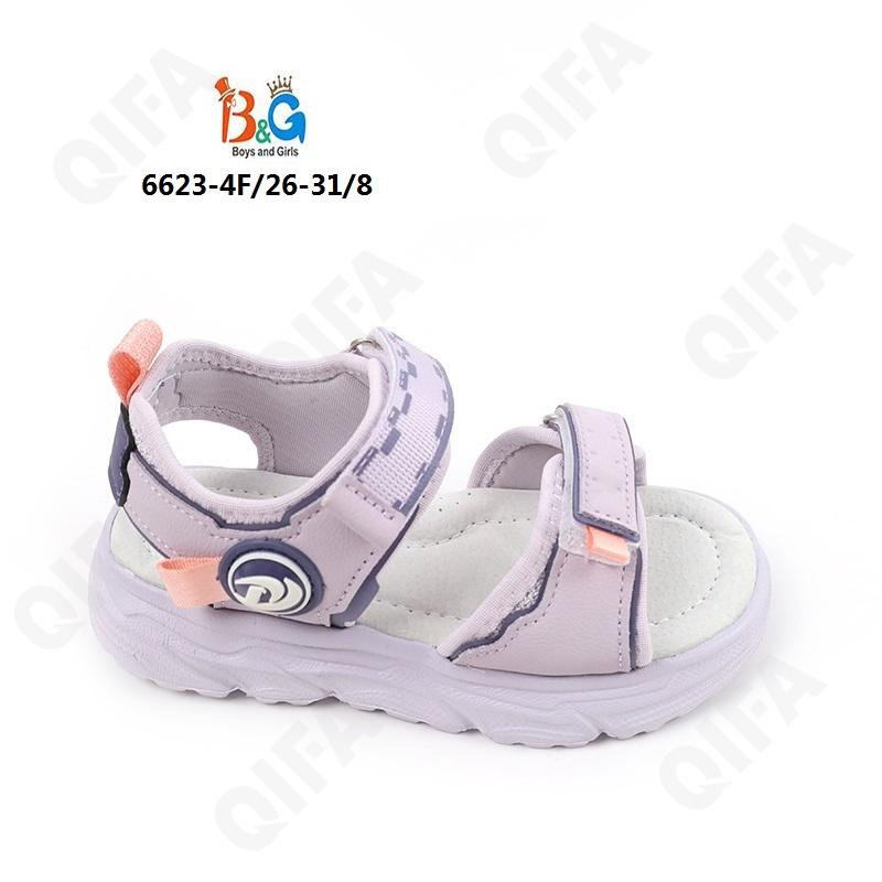 RC51_6623-4F светло-фиолетовый 26-1,27-1,28-2,29-2,30-1,31-1 Boys and Girls Туфли Актив.отдых Сандалии Иск.мат, Текстиль, ЭВА (EVA-Этиленвинилацетат)