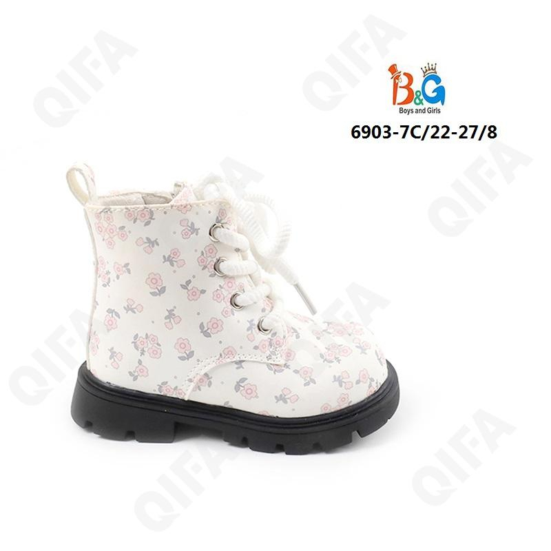 RC51_6903-7 Роз 22-1,23-1,24-2,25-2,26-1,27-1 Boys and Girls Ботинки Повсед Дерби Иск.мат, Байка/Флис, ТПР (TPR-Термопластичная резина) В/О жен