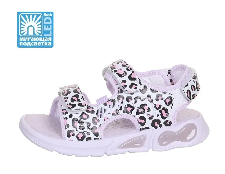 EON_25509_white-black 28-1,29-1,30-1,31-1,32-1,33-1 Kedberry Туфли Актив.отдых Сандалии Иск.мат, Текстиль, ЭВА Лето жен