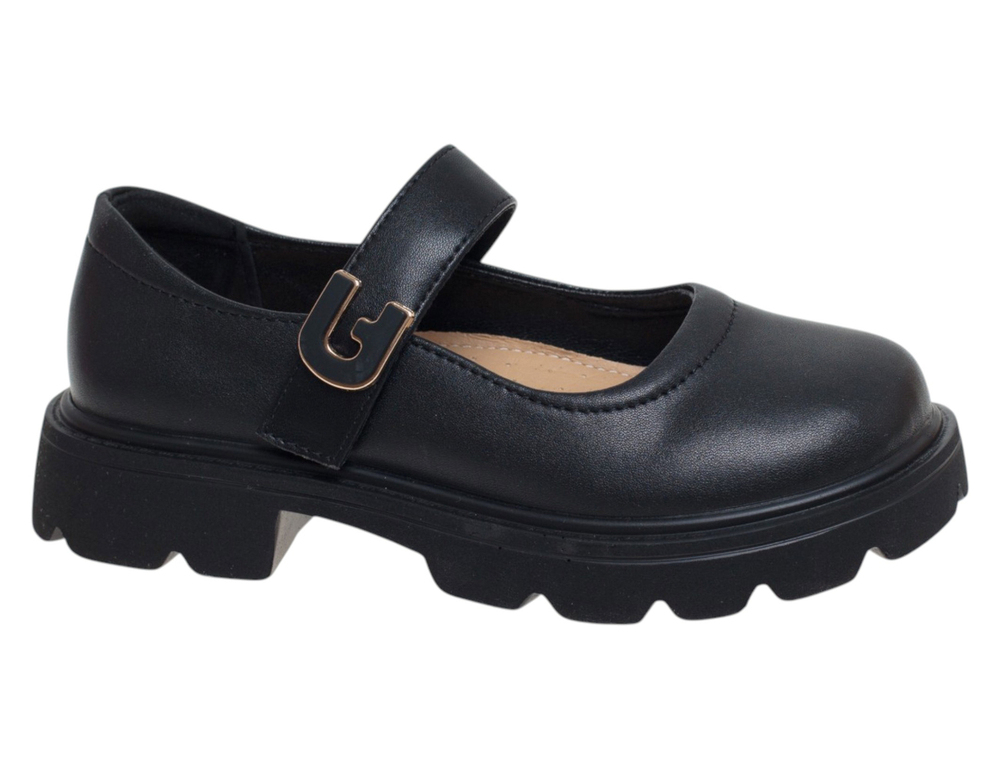 R600514436BK Чёр 32-1,33-1,34-2,35-2,36-1,37-1 Сказка Туфли Школа Mary Jane Иск.мат, Иск.кожа Лето жен
