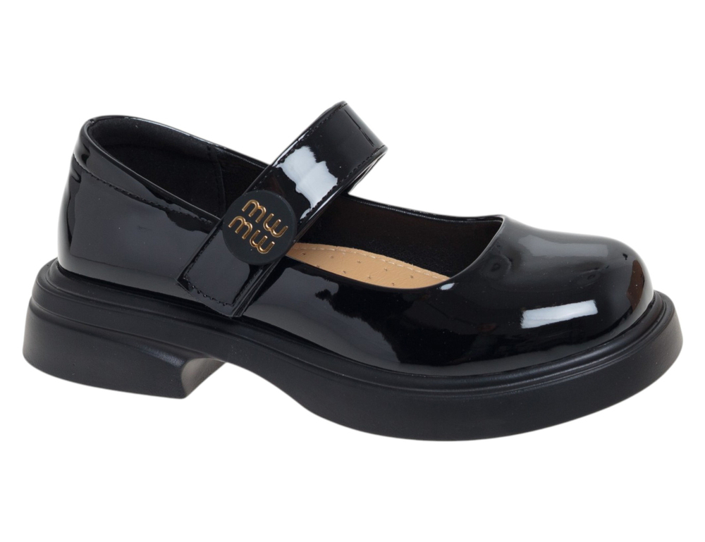 R001014378BK-1 Чёр 32-1,33-1,34-2,35-2,36-1,37-1 Сказка Туфли Школа Mary Jane Иск.мат, Иск.кожа Лето жен