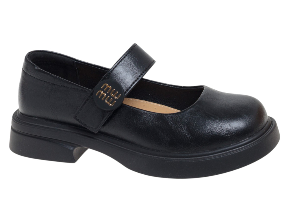 R001014378BK Чёр 32-1,33-1,34-2,35-2,36-1,37-1 Сказка Туфли Школа Mary Jane Иск.мат, Иск.кожа Лето жен