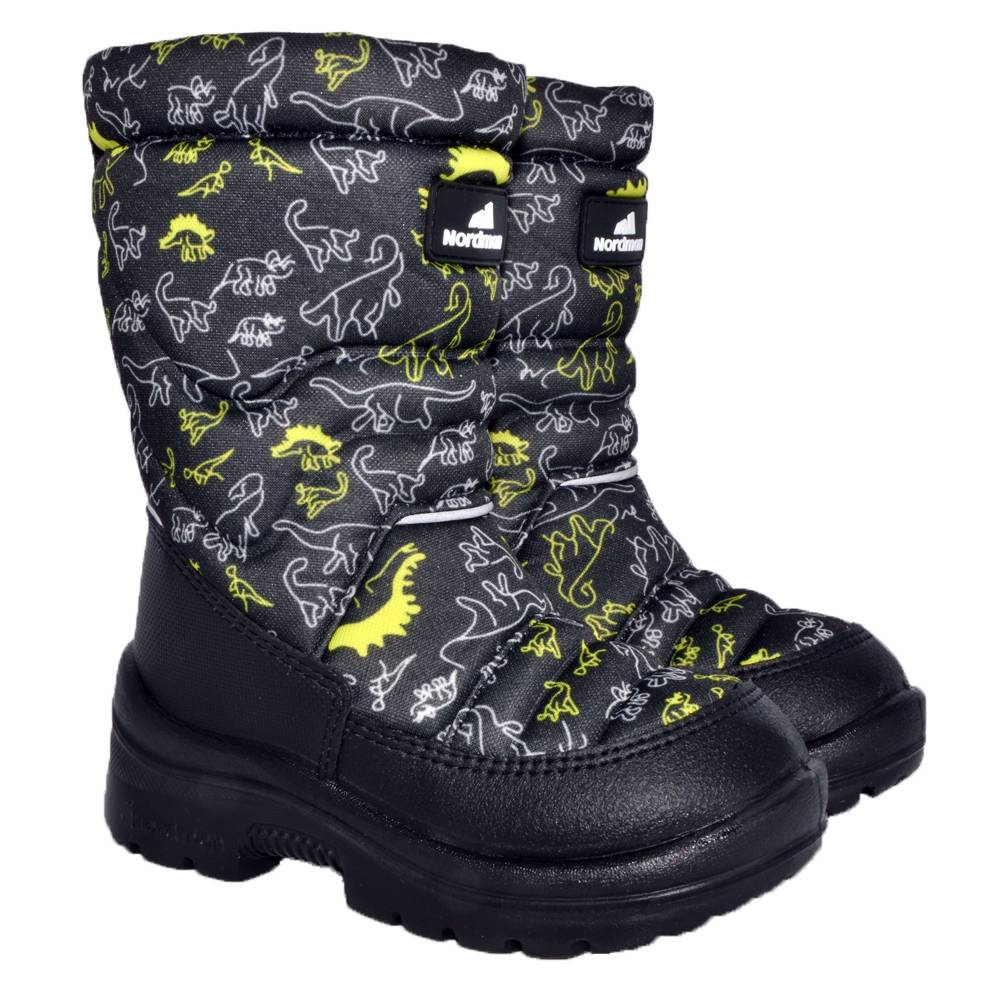 1-1254-P33 DINOSAURS МОНО 25-10 Nordman Lumi П/сапоги Повсед Дутики Иск.мат, Нат.шерсть, ПУ (100% ПУ) Зима Муж