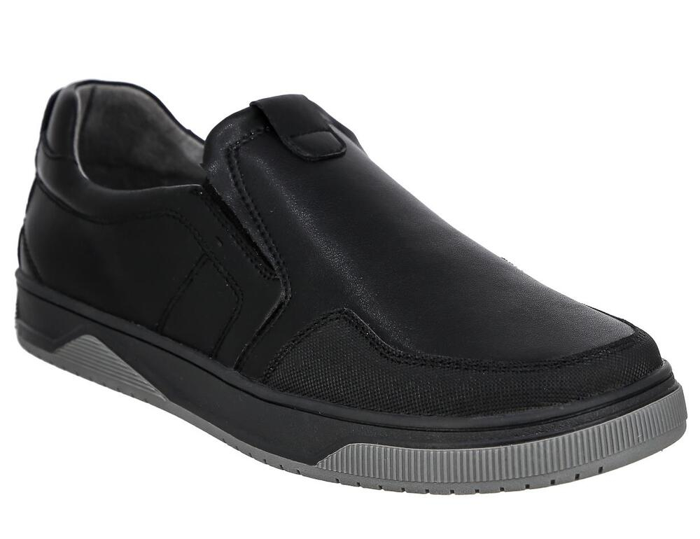 RZA_29127-03_black 36-2,37-2,38-2,39-2 Kedberry П/ботинки Школа Слипоны Нат.кожа, Кожподклад, ТЭП В/О Муж
