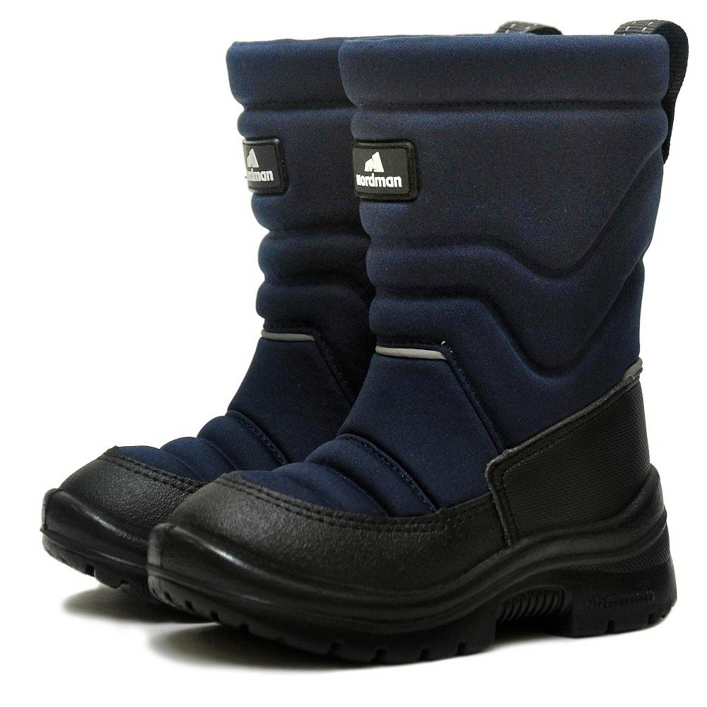 1-1254-B04 Син МОНО 25-10 Nordman Lumi П/сапоги Повсед Дутики Иск.мат, Нат.шерсть, ПУ (100% ПУ) Зима Муж