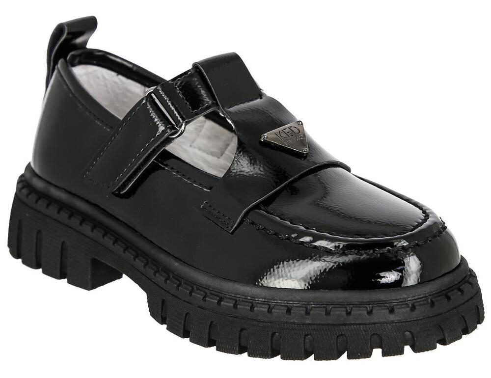 LIY_226-12_black 28-1,29-1,30-2,31-2,32-2 Kedberry Туфли Школа T-STRAP Иск.мат, Кожподклад, ТЭП Лето жен
