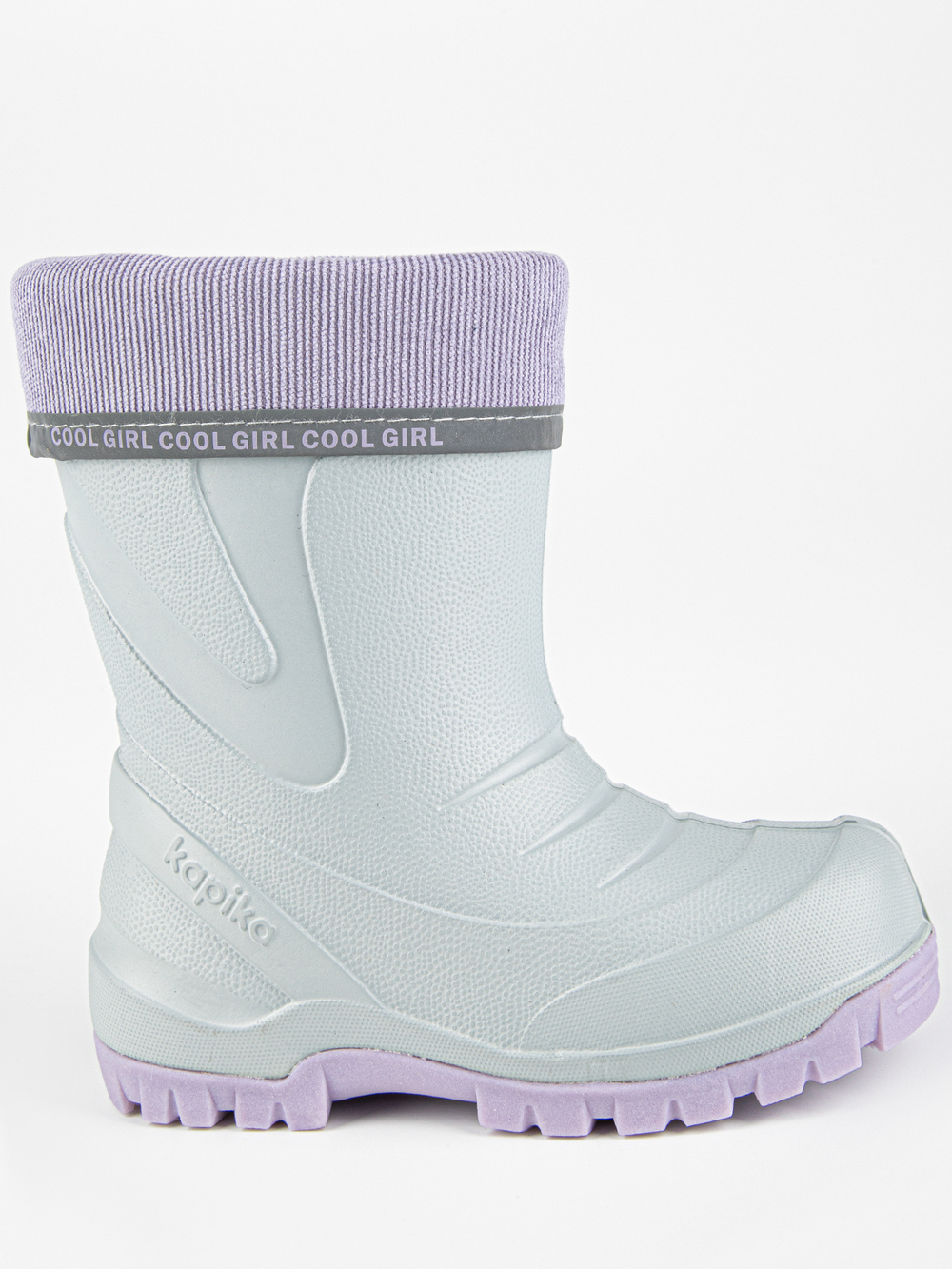1933т-6 серый-сиреневый МОНО 33-10 Kapika Сапоги Повсед Веллингтон ЭВА, Чул.Флис, ЭВА/ТЭП В/О жен