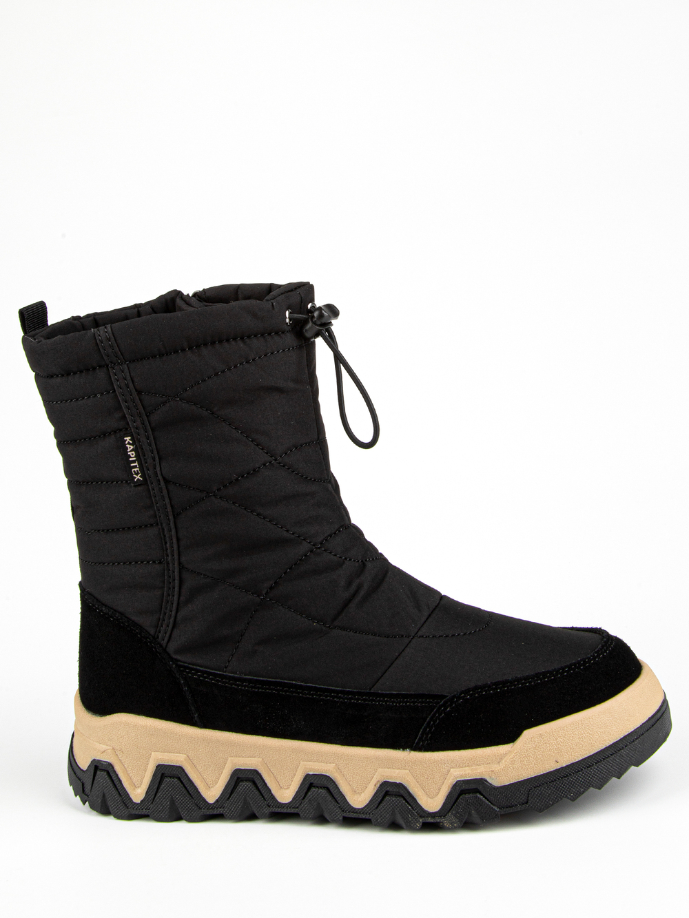 43567-3 Чёр 33-1,34-1,35-1,36-1,37-1 Kapika П/сапоги Повсед Дутики Иск.мат, Мемб/текстиль, ТЭП Зима жен