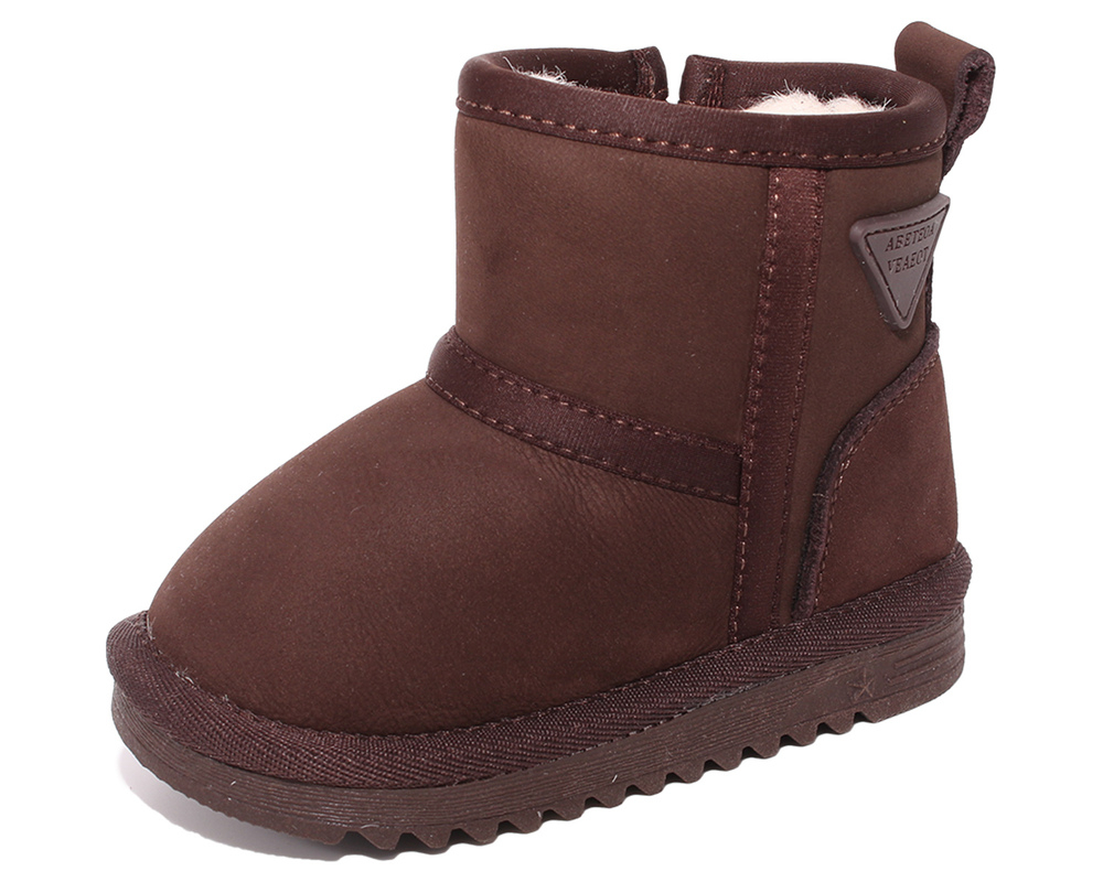G25697 тёмно-коричневый 17-2,18-2,19-2,20-2 Капитошка П/сапоги Повсед Угги Нат.кожа, Нат.шерсть, ТПР Зима Муж