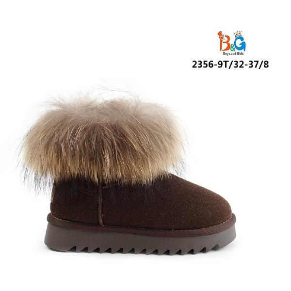 2356-9T Кор 32-1,33-1,34-2,35-2,36-1,37-1 Boys and Girls П/сапоги Повсед Угги Иск.мат, Нат.шерсть, TPR Зима жен