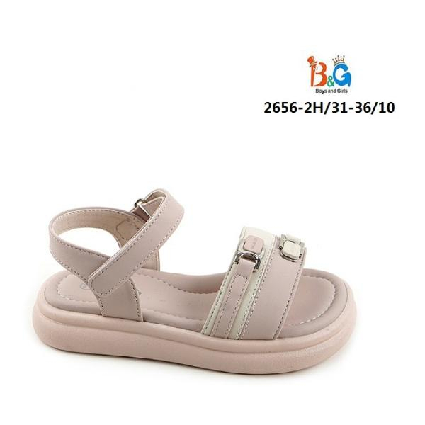 2656-2H Роз 31-1,32-2,33-2,34-2,35-2,36-1 Boys and Girls Туфли Повсед Сандалии Иск.мат, Иск.кожа, PVC Лето жен
