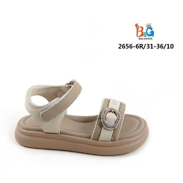 2656-8R Светло-коричневый 31-1,32-2,33-2,34-2,35-2,36-1 Boys and Girls Туфли Повсед Сандалии Иск.мат, Иск.кожа, PVC Лето жен