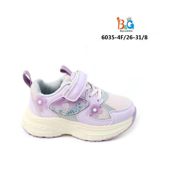 6035-4F Фиол 26-1,27-1,28-2,29-2,30-1,31-1 Boys and Girls П/ботинки Актив.отдых Кроссовки Иск.мат, Текстиль, EVA В/О жен
