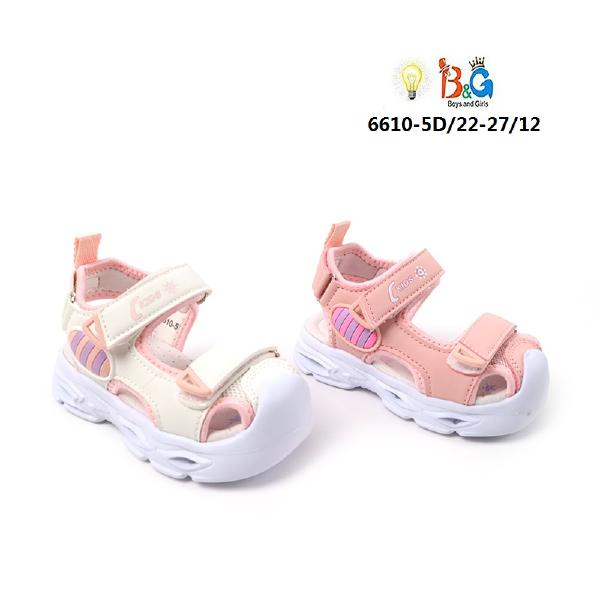 6610-5D Многоцветный 22-2,23-2,24-2,25-2,26-2,27-2 Boys and Girls Туфли Актив.отдых Сандалеты Иск.мат, Текстиль, EVA Лето жен